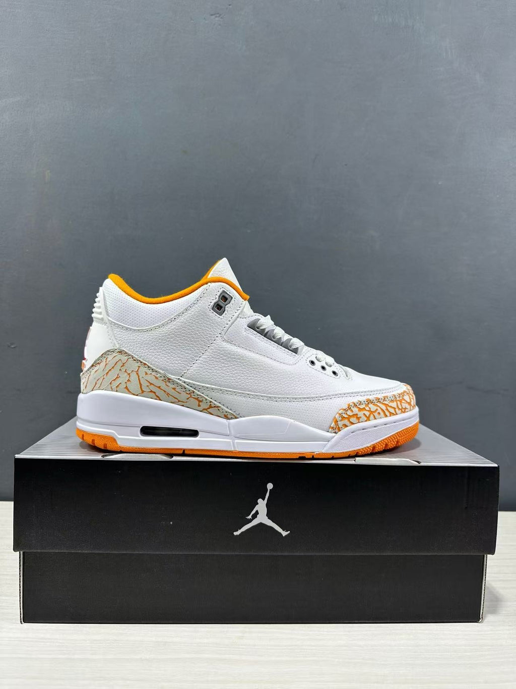 Air Jordan 3 Retro White Orange Peel Sneakers CK9246-101 - product image from the listing.