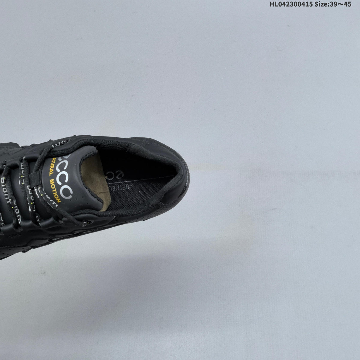 Men's ECCO Black Perforated Lace-Up Sneakers - product image from the listing.