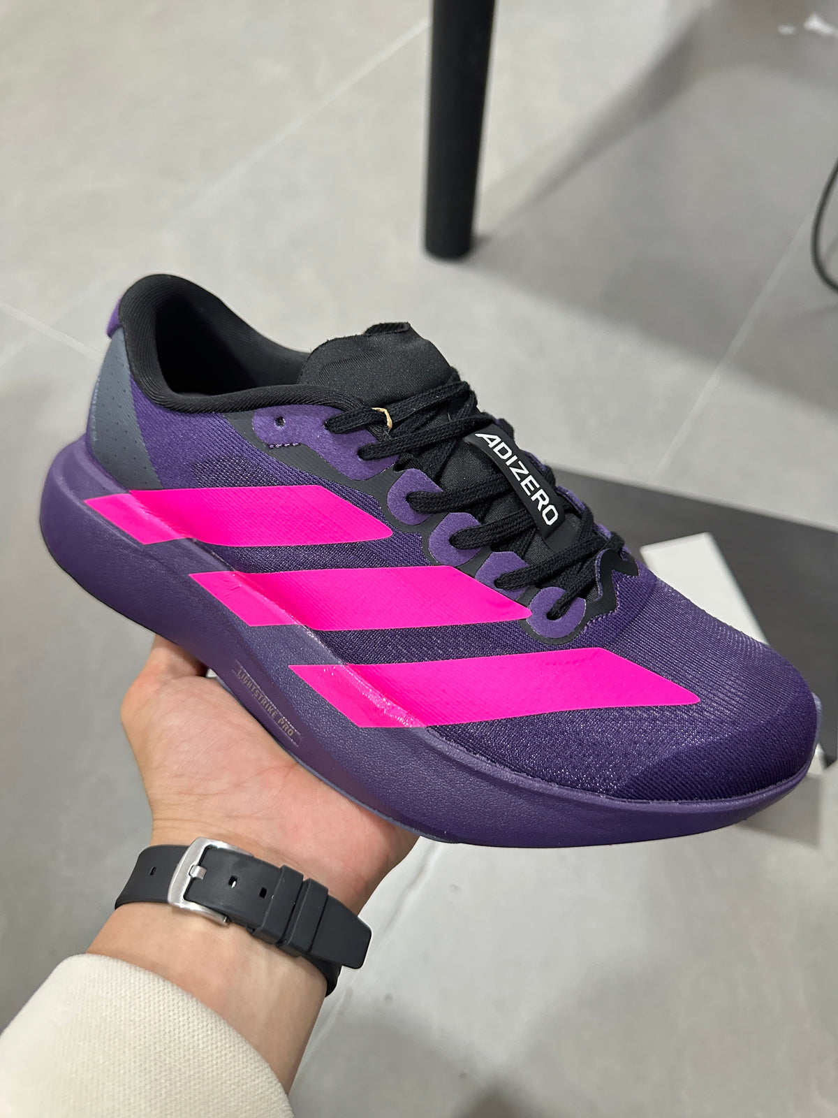 adidas Adizero Running Shoes in Purple Pink - product image from the listing.