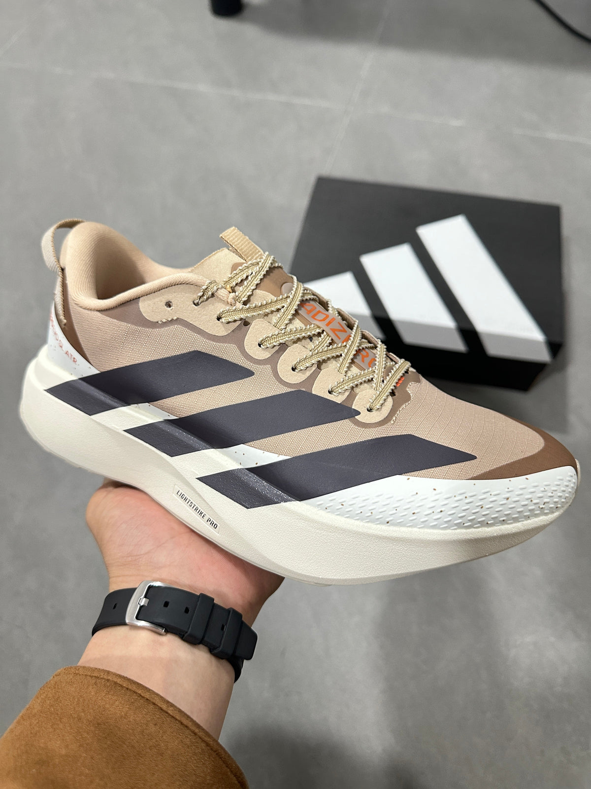 Nike Air Zoom Alphafly NEXT% 2 Running Shoes in Beige Navy - product image from the listing.