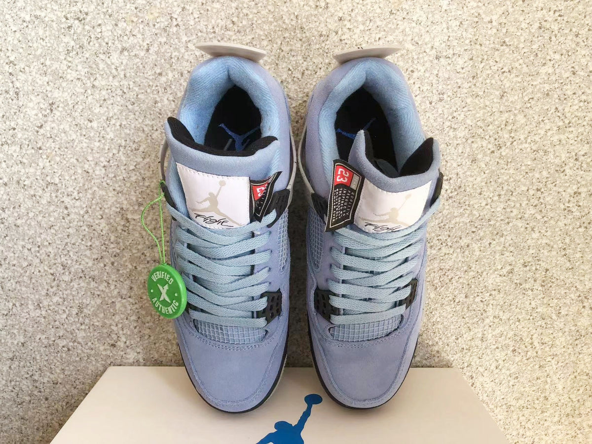 Jordan 4 Sneakers in University Blue - product image from the listing.
