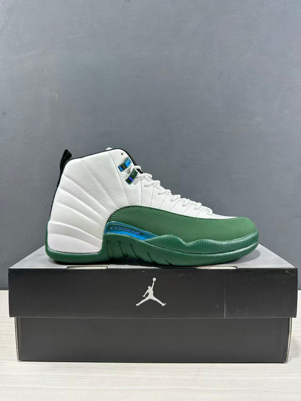 Air Jordan 12 Bucks White Green CT8013-103 Sneakers - product image from the listing.