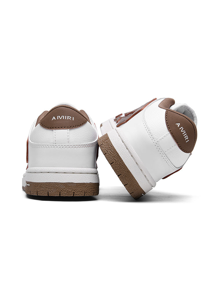AIVIRI MFS003-126 Low-Top Sneakers in White and Brown - product image from the listing.
