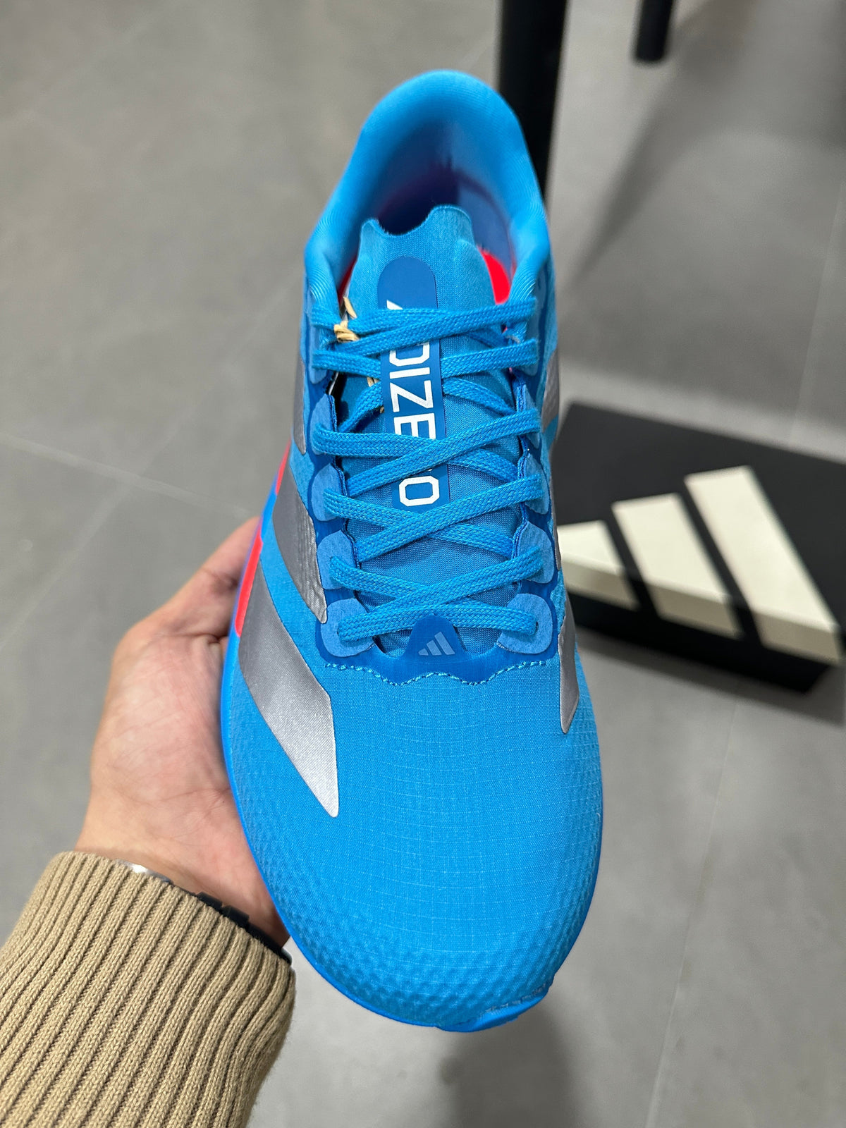 Adidas Lightstrike Pro JR2023 Running Shoes in Blue Red - product image from the listing.