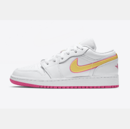 Nike CV4610-100 Low-Top Sneakers in White Pink Yellow - product image from the listing.