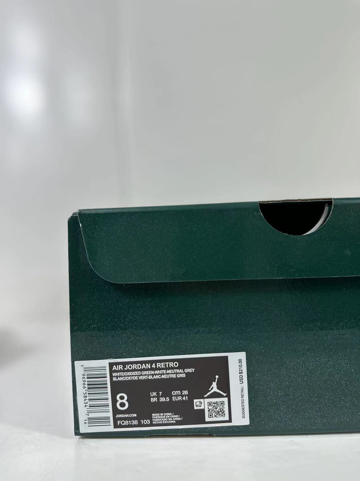 Air Jordan 4 Retro Bucks White Green Sneakers FQ8138-103 - product image from the listing.