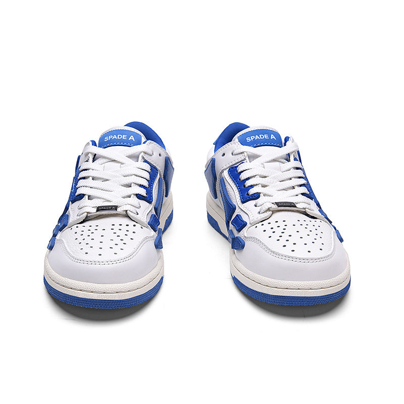 White Low-Top Sneakers in and Blue MFS003-123 - product image from the listing.