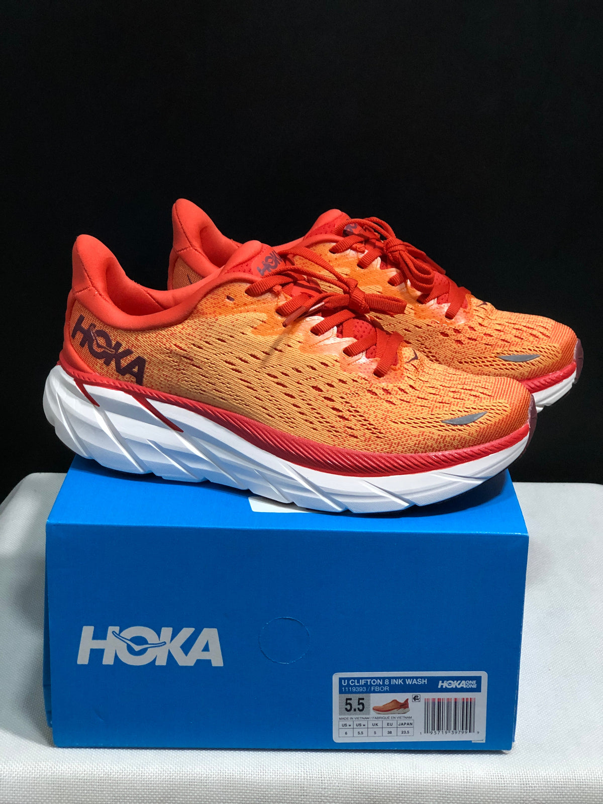HOKA Clifton 8 Shoes for Running in Ink Wash - product image from the listing.