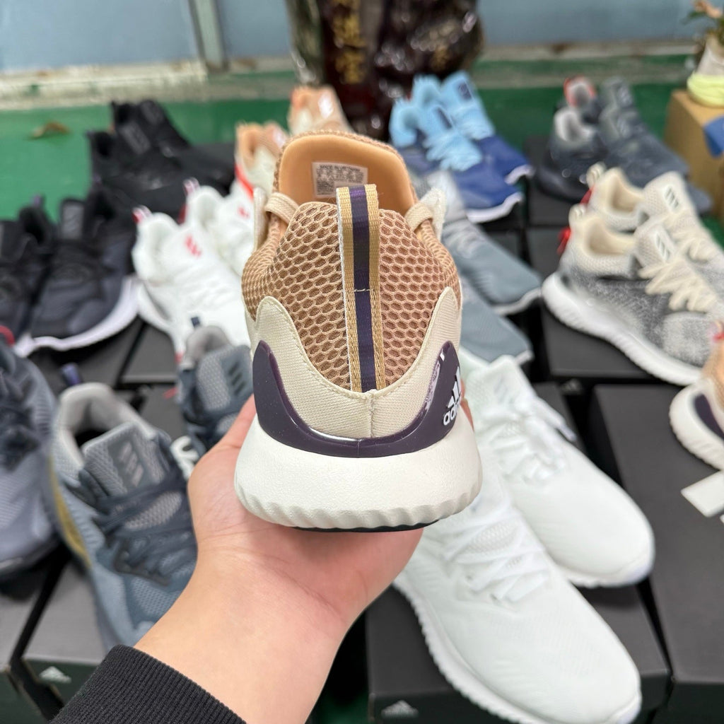 Adidas AlphaBounce Beyond M Trainers in Cream and Lavender - product image from the listing.