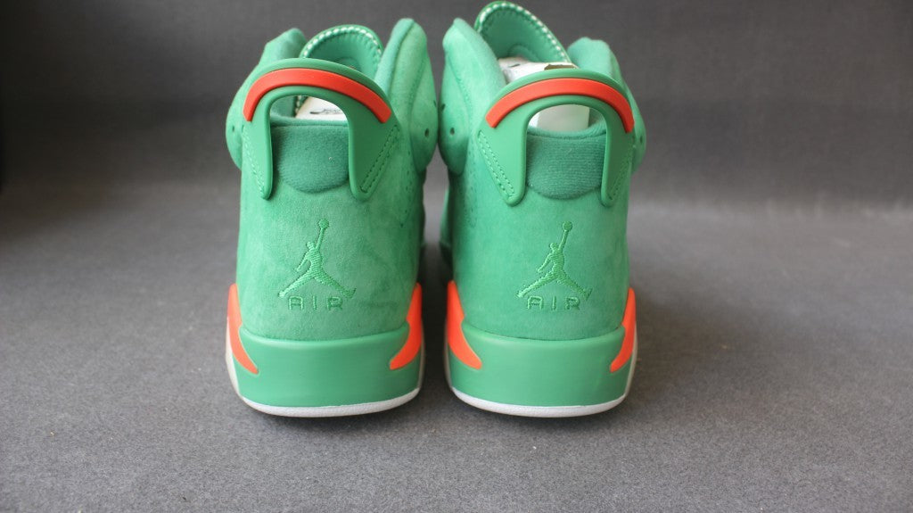Air Jordan 6 Gatorade High-Top Sneakers in Green 384664-145 - product image from the listing.