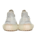 Light Gray and Cream Yeezy 350 V2 Knit Sneakers - product image from the listing.