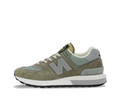 New Balance U574LGST Sneakers in Olive and Gray - product image from the listing.