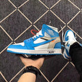 Air Jordan 1 High Sneakers in Off-White University Blue - product image from the listing.