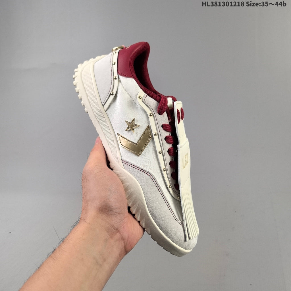 Converse 1970 Low-Top Sneakers in White Burgundy Gold - product image from the listing.