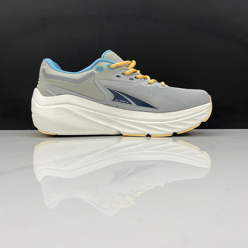 ALTRA Via Olympus Road Running Shoes, in Gray Blue Yellow - product image from the listing.