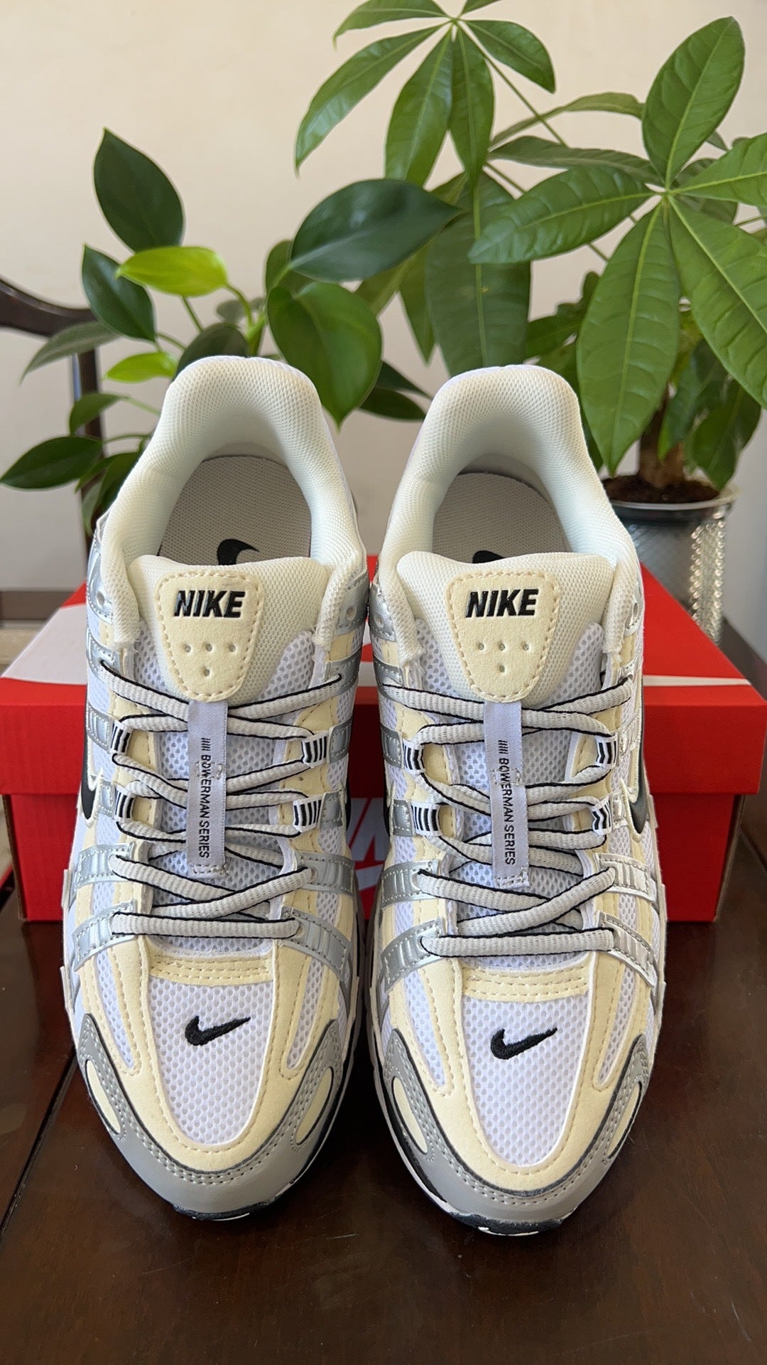 Nike P-6000 Trainers, Sail and Gray, FV6603-100 - product image from the listing.