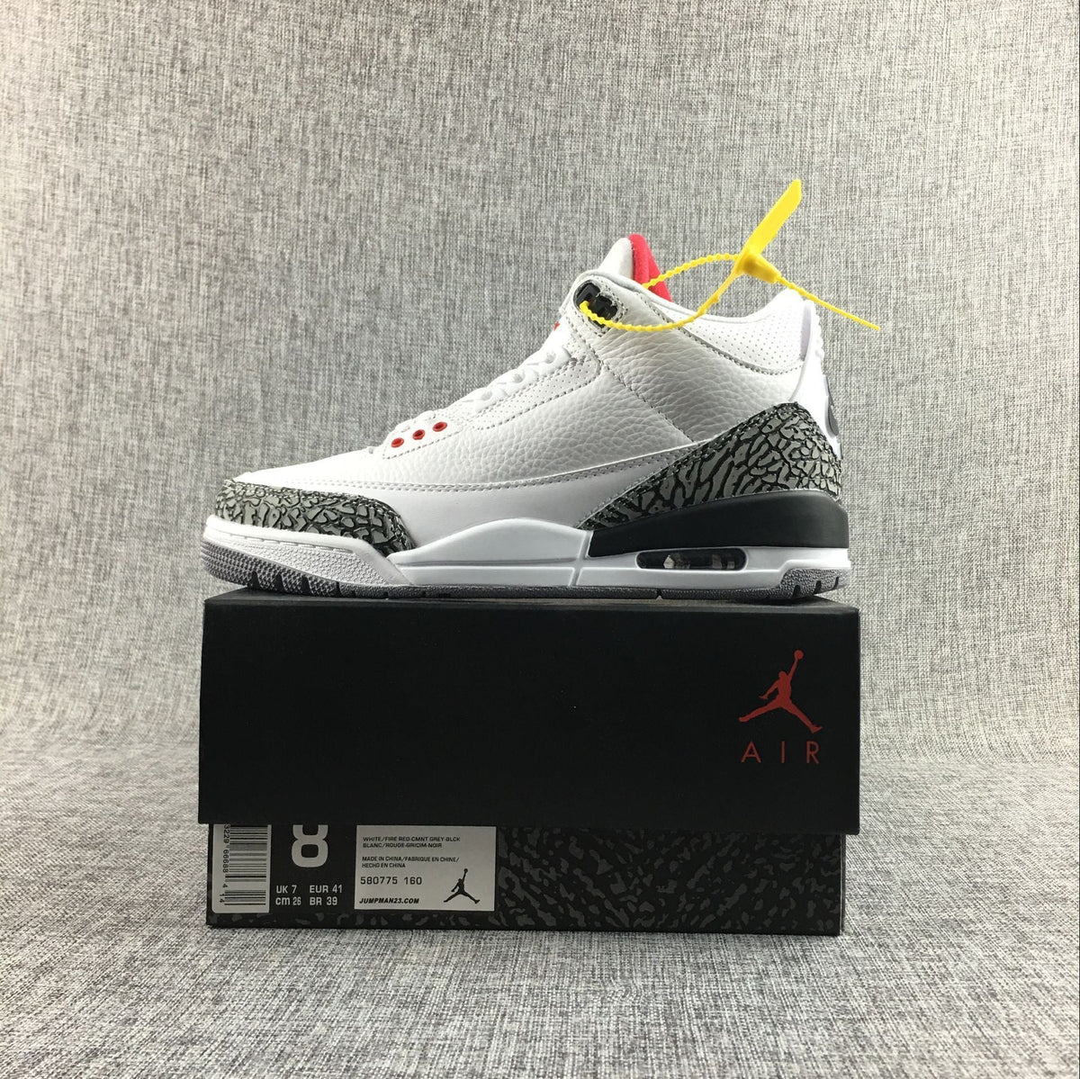 Air Jordan 3 White Cement High-Cut Sneakers - product image from the listing.