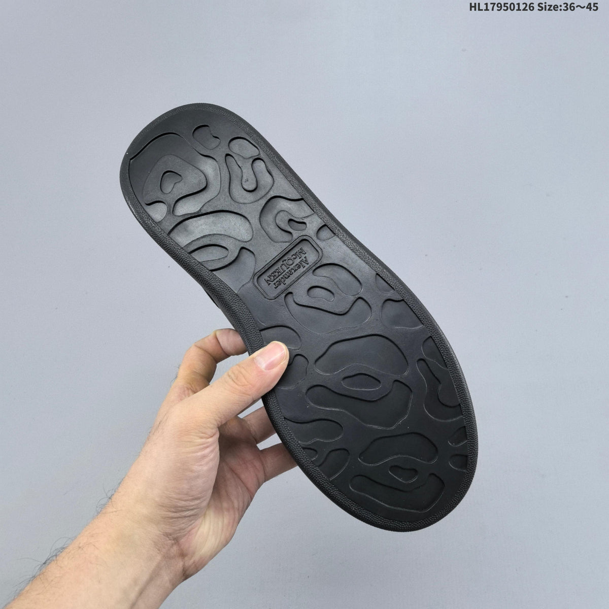 Alexander McQueen Low-Cut Sneakers in Black with Thick Sole - product image from the listing.