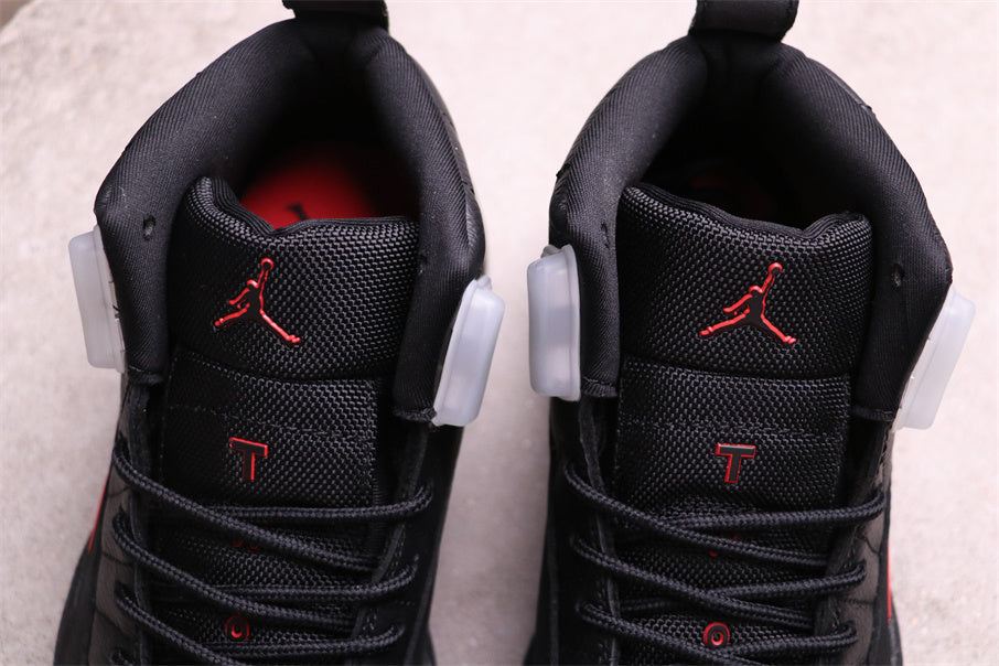Air Jordan 12 Reverse Flu Game Sneakers Black DC1062-006 - product image from the listing.