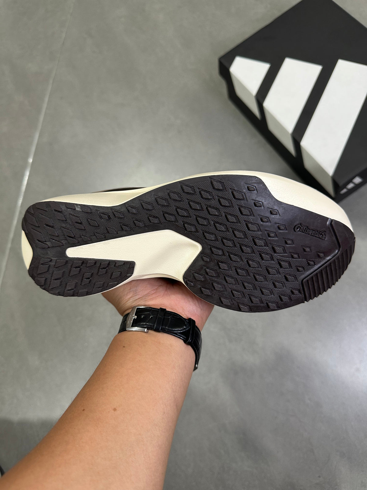 Adidas Adizero SL 2 Running Shoes, in Beige and Black KI5181 - product image from the listing.