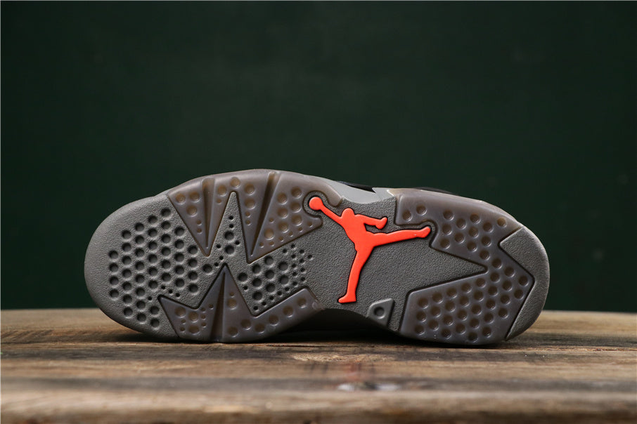 Air Jordan 6 Paris Sneakers in Black, in Grey and Bright Red - product image from the listing.