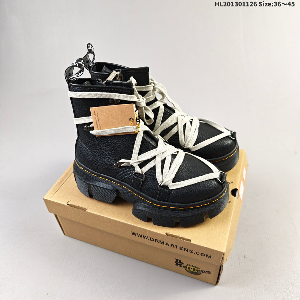 Dr. Martens 1461 Platform Lace-Up Boots, in Black - product image from the listing.