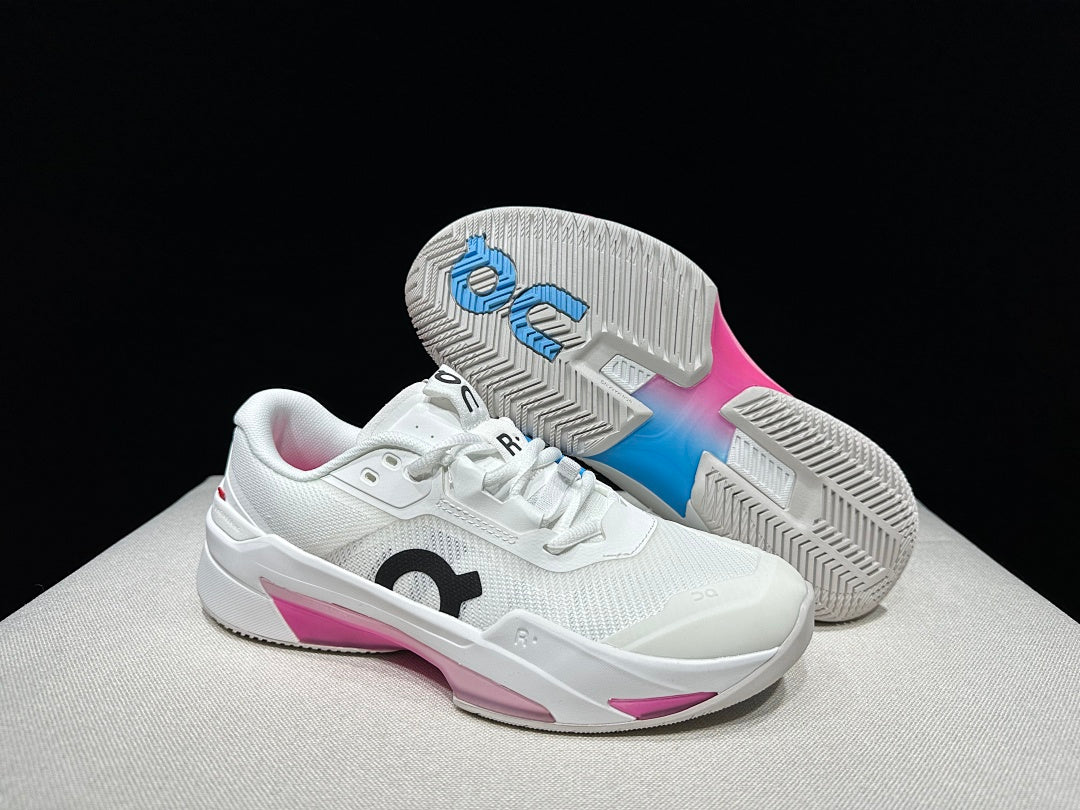On The Roger Pro Fire Clay White Court Trainers - product image from the listing.
