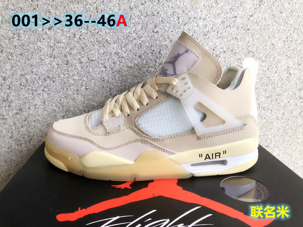 Jordan 4 Retro Sneakers in Off-White Sail - product image from the listing.