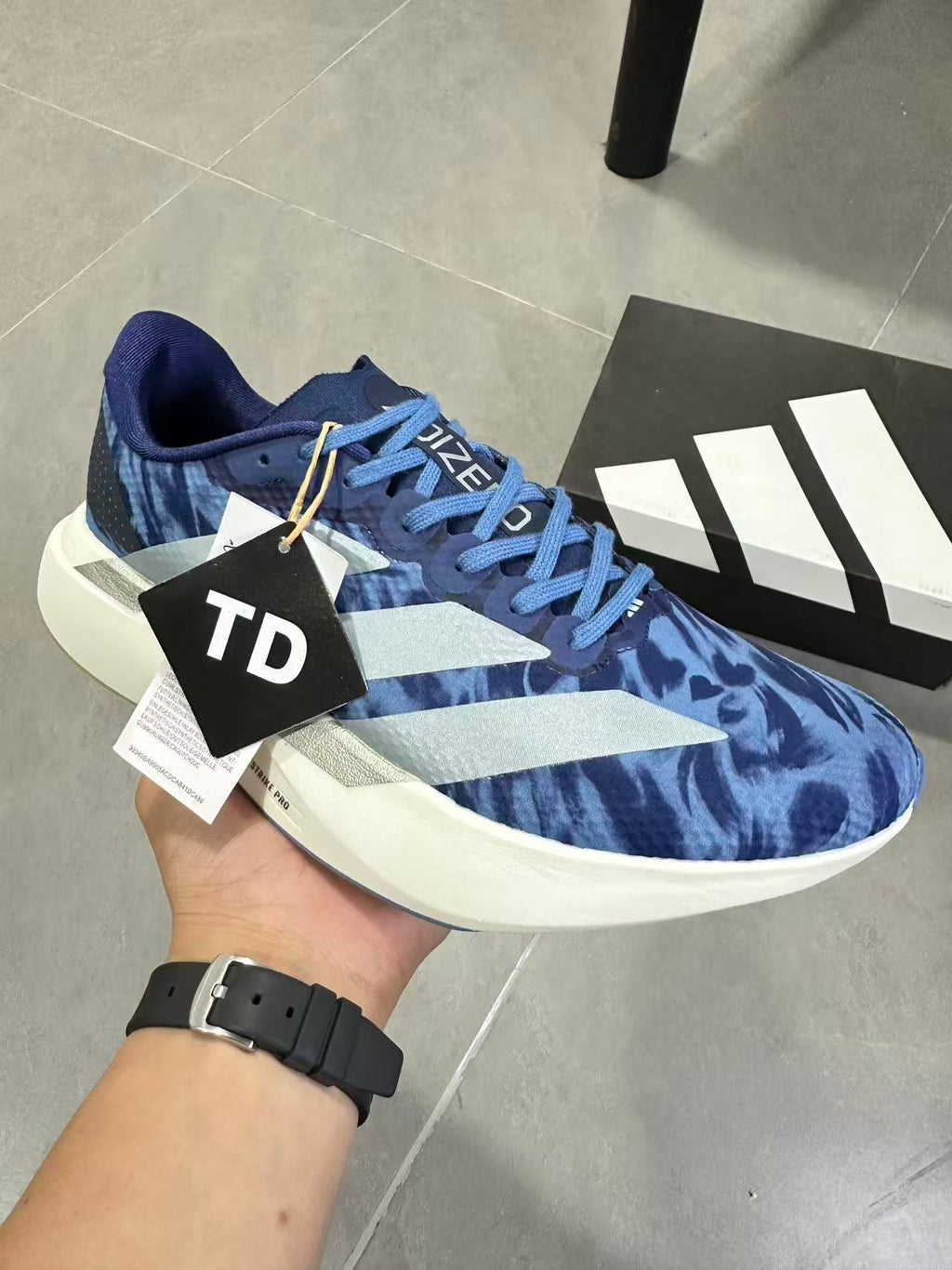 adidas Lightstrike Pro Running Shoes in Blue KI6926 - product image from the listing.