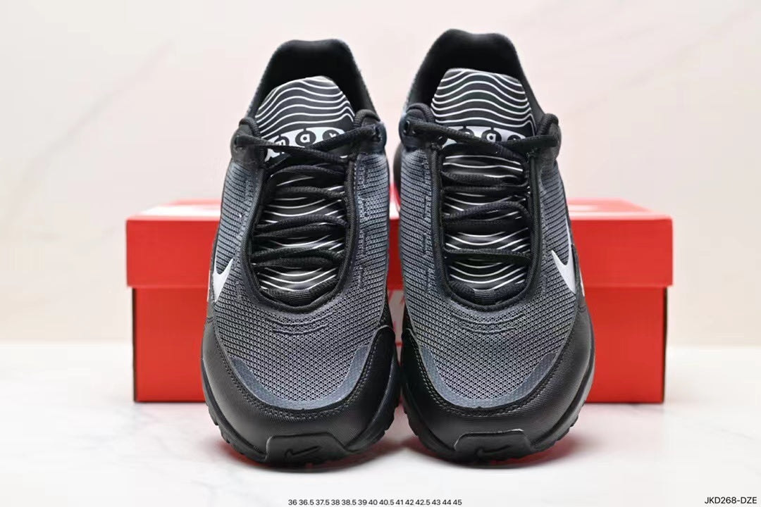 Nike Air Max 270 React Sneakers in Black White Purple - product image from the listing.