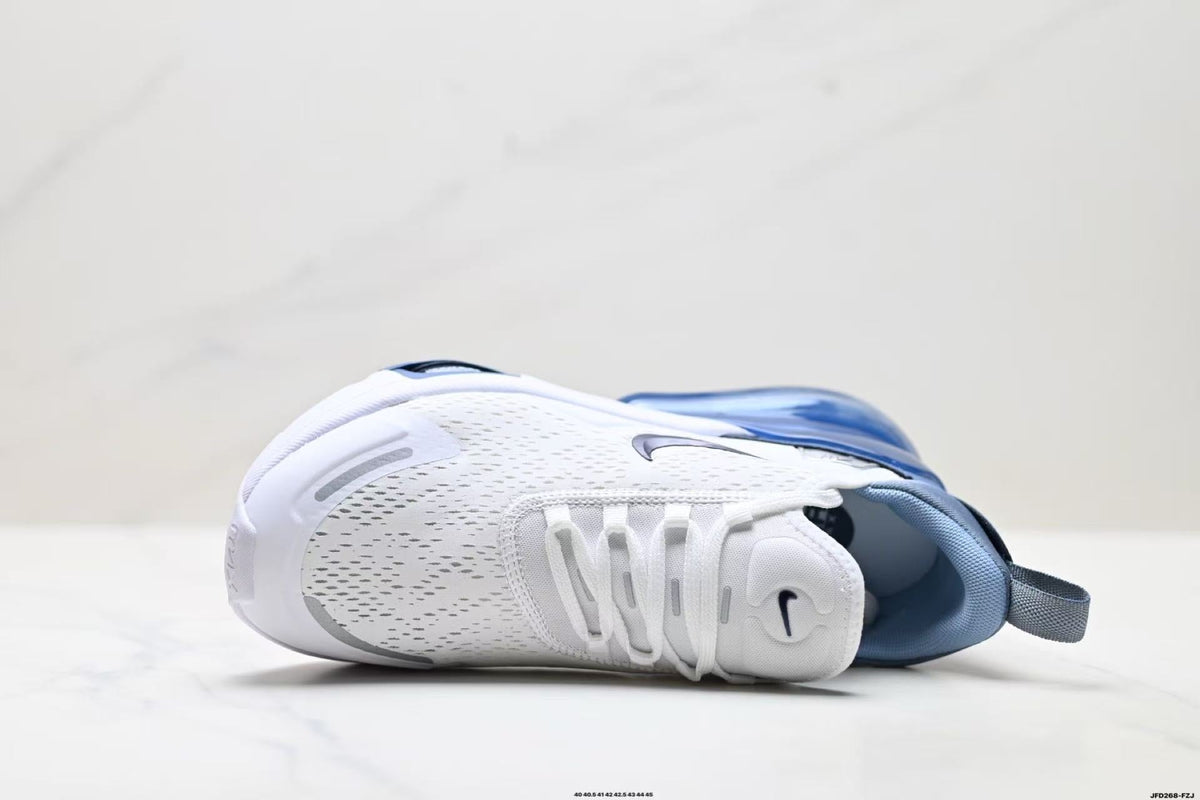 Nike Air Max 270 Sneakers in White and Deep Blue - product image from the listing.