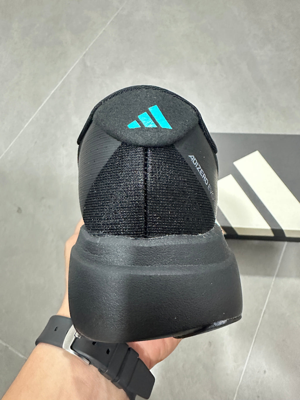 adidas Adizero Lightstrike Pro Shoes for Running Black Cyan - product image from the listing.