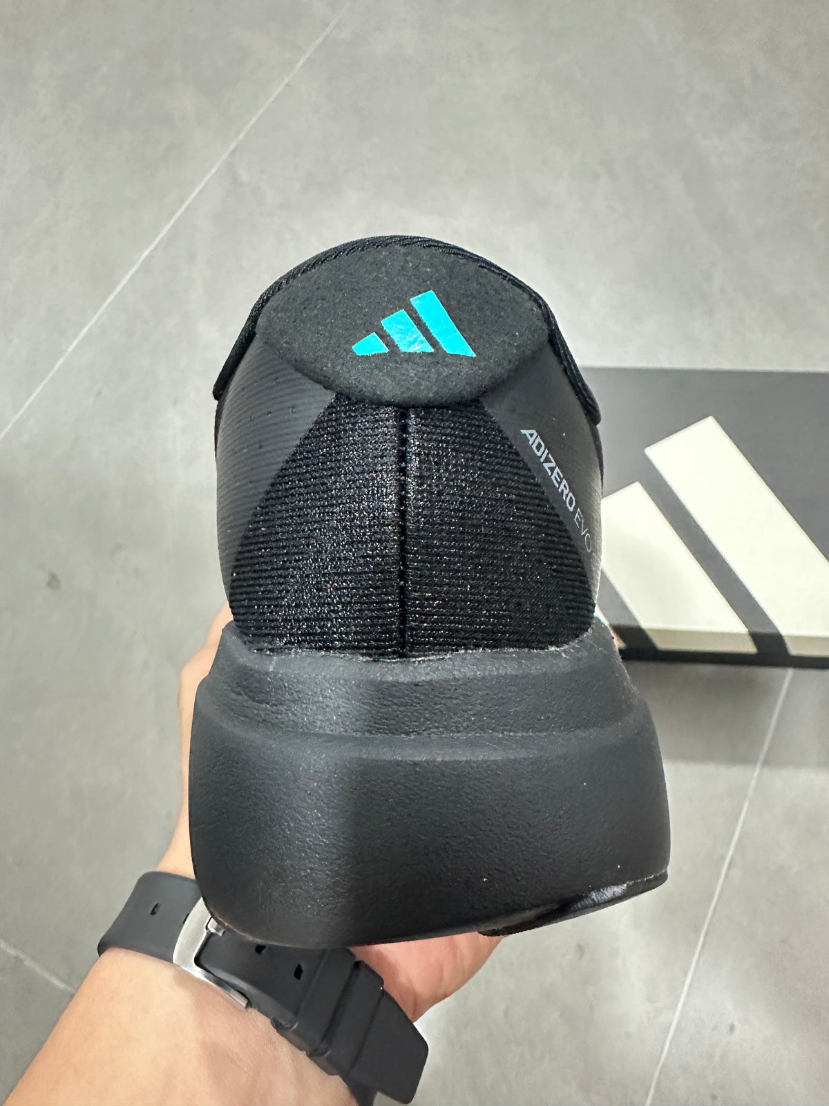 adidas Adizero Lightstrike Pro Shoes for Running Black Cyan - product image from the listing.