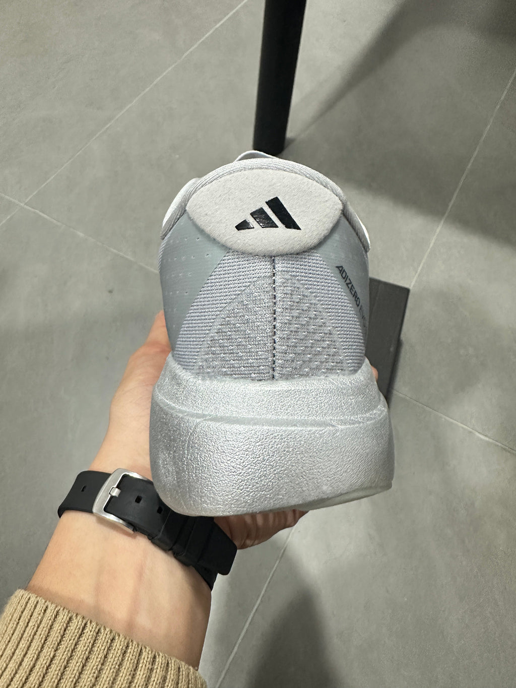 Adidas Lightstrike Pro Running Shoes, in Gray and Red KI3381 - product image from the listing.
