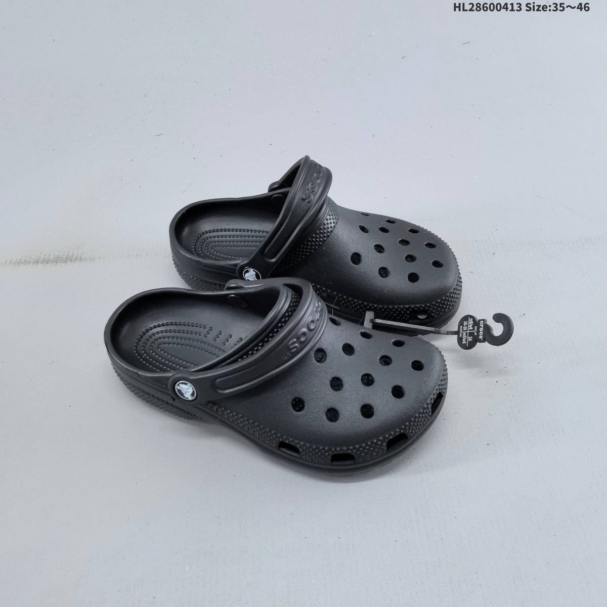 Crocs Classic Clog in Black or in Bone - product image from the listing.