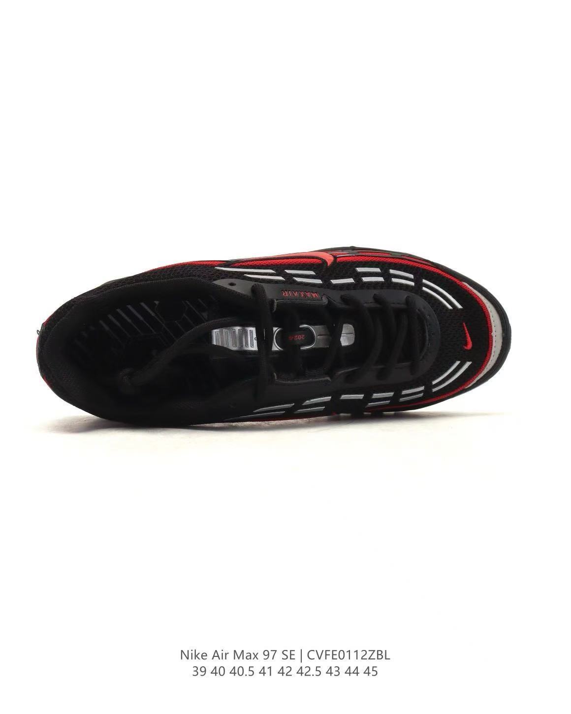 Nike Air Max 97 SE Sneakers in Black Red CVFE0112ZBL - product image from the listing.
