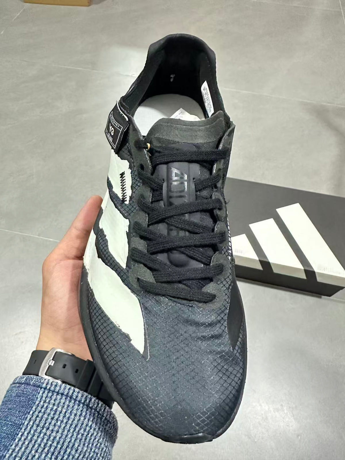 Nike Y-3 Lightlock Pro 4 Running Shoes in Dark Gray - product image from the listing.
