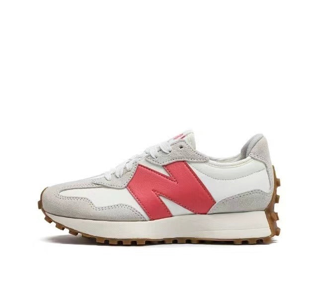 White and Red New Balance MS327ASM Sneakers - product image from the listing.