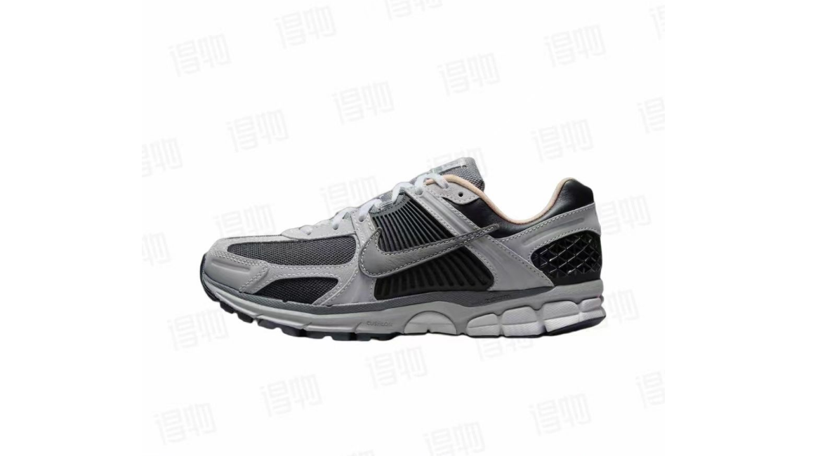 Gray and Black Nike Air Zoom Vomero 5 Running Shoes - product image from the listing.