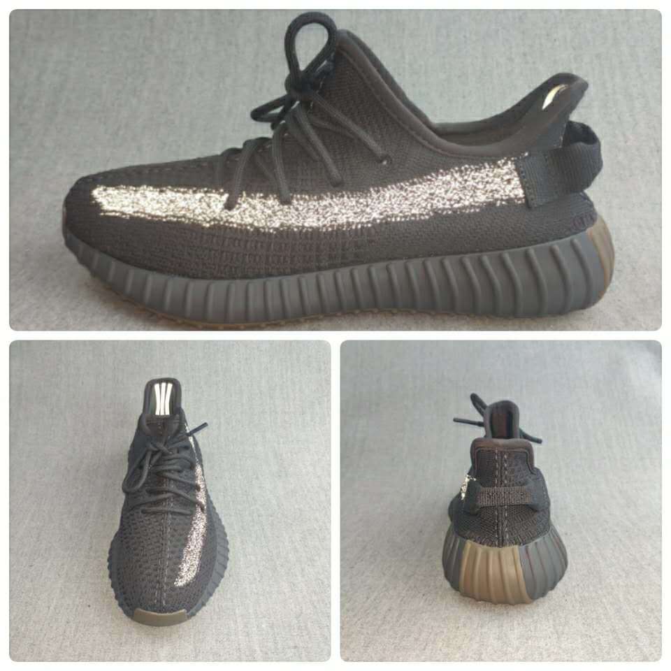Yeezy Boost 350 V2 Reflective Sneakers in Black - product image from the listing.
