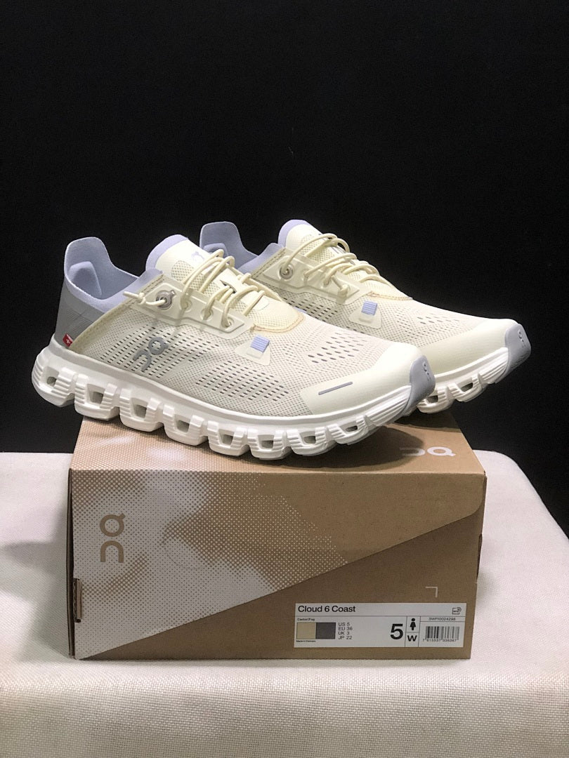 Beige On Cloud 6 Coast Sneakers - product image from the listing.