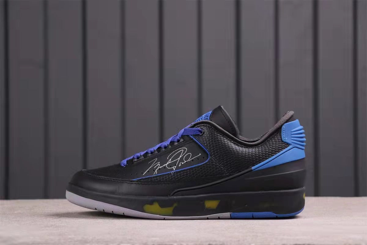 Jordan 2 Low x Sneakers in Off-White Black Blue DM7866-14 - product image from the listing.