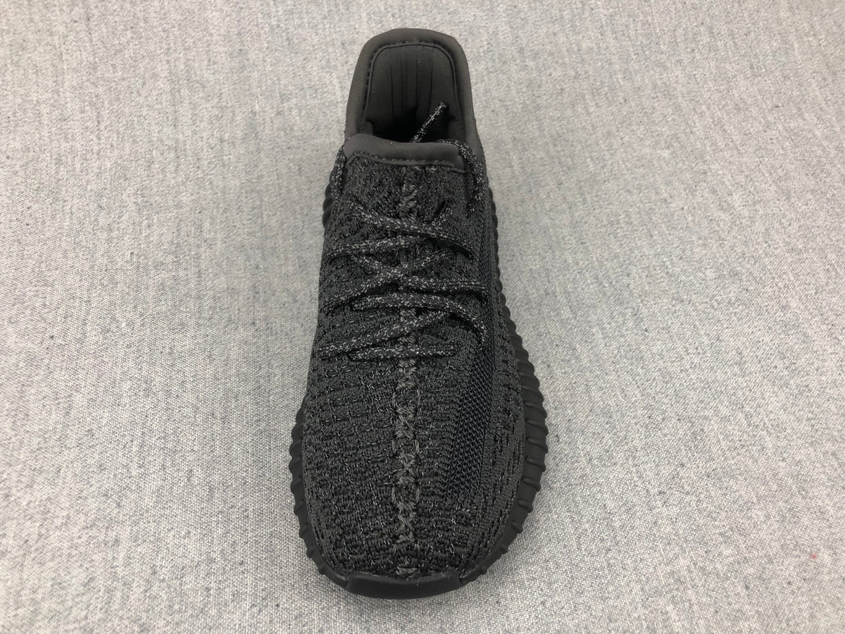 Black Yeezy 350 V2 Kids Sneakers - product image from the listing.