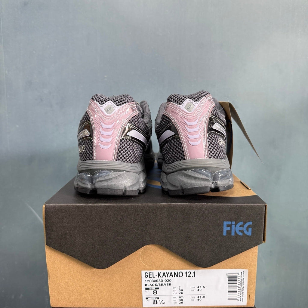 ASICS GEL-KAYANO 12.1 Sneakers in Black Silver 1203A930-020 - product image from the listing.