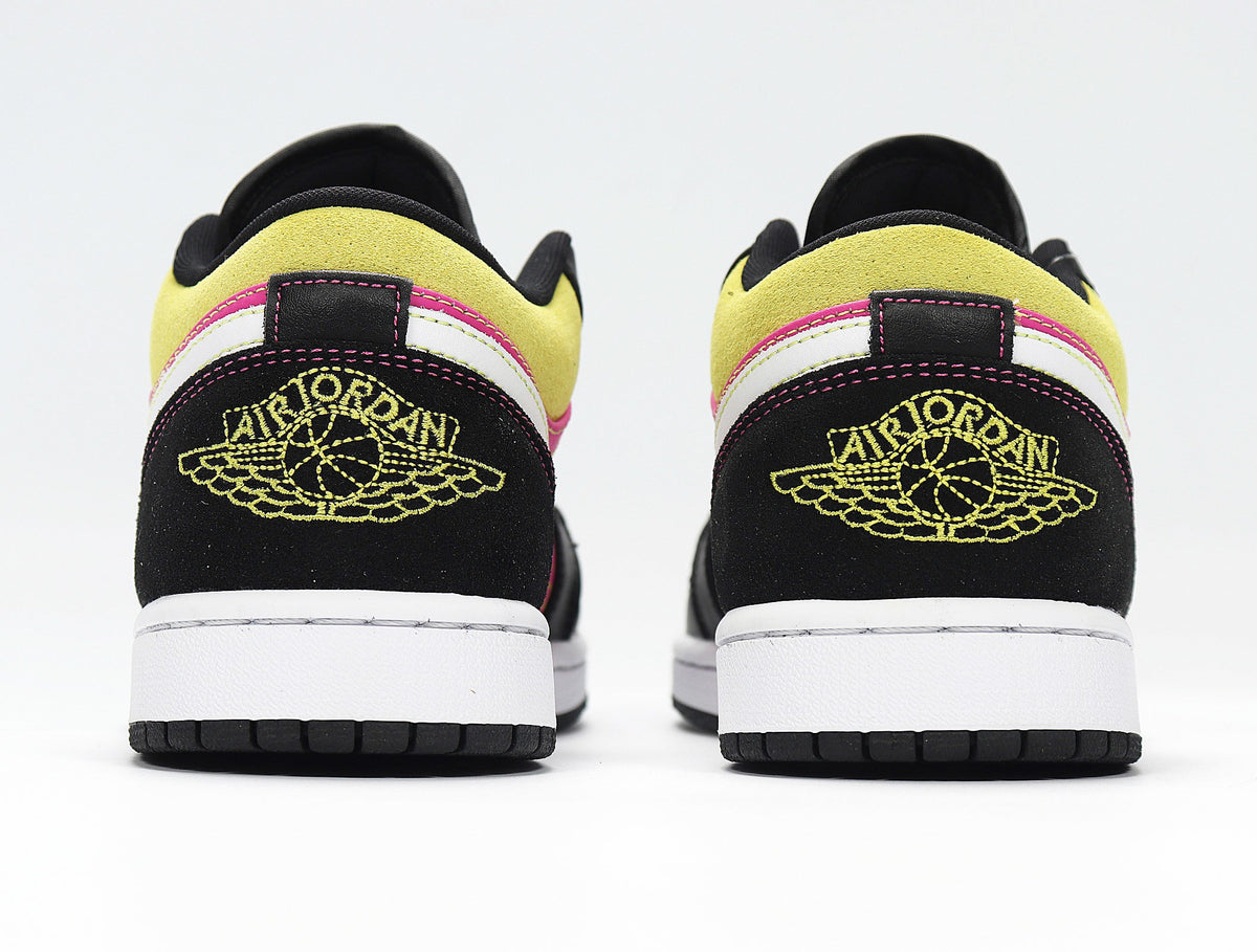 Nike Air Jordan 1 Low Sneakers in Yellow Pink Black CW5564-001 - product image from the listing.