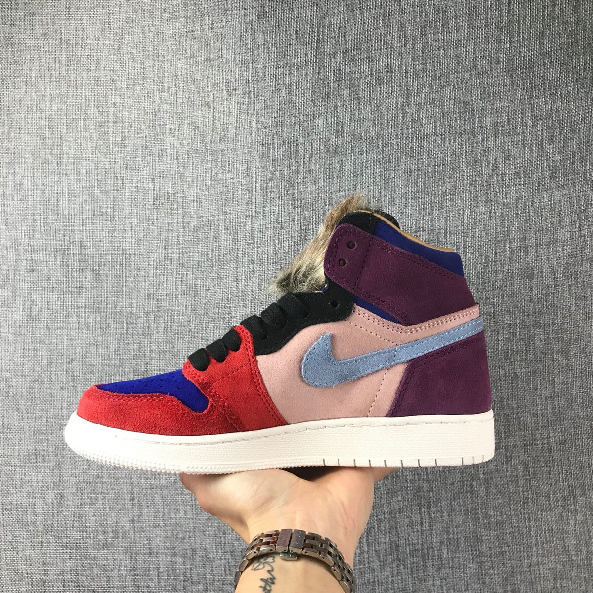 Air Jordan 1 High OG Christmas Sneakers in Red Multicolor - product image from the listing.