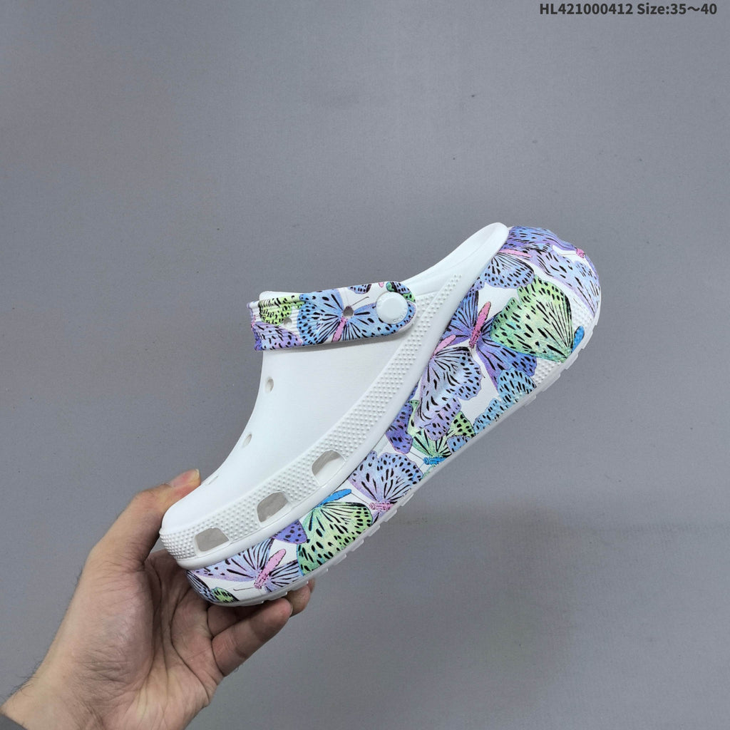 Classic Platform Clogs with Butterfly Print by Crocs - product image from the listing.