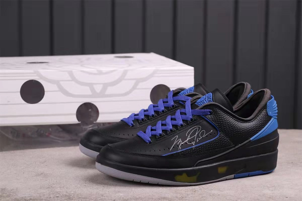 Jordan 2 Low x Sneakers in Off-White Black Blue DM7866-14 - product image from the listing.