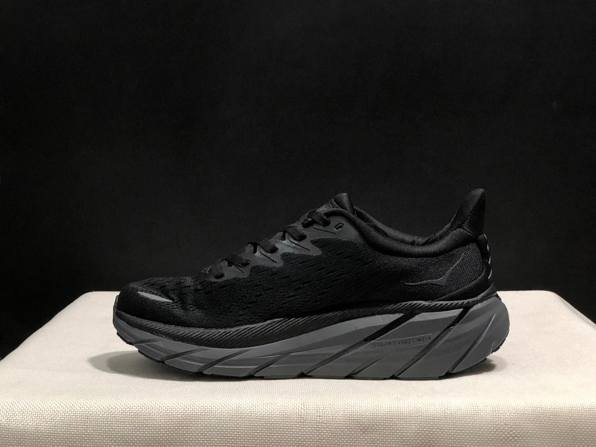HOKA Clifton 8 Shoes for Running, Black and Ink Wash - product image from the listing.