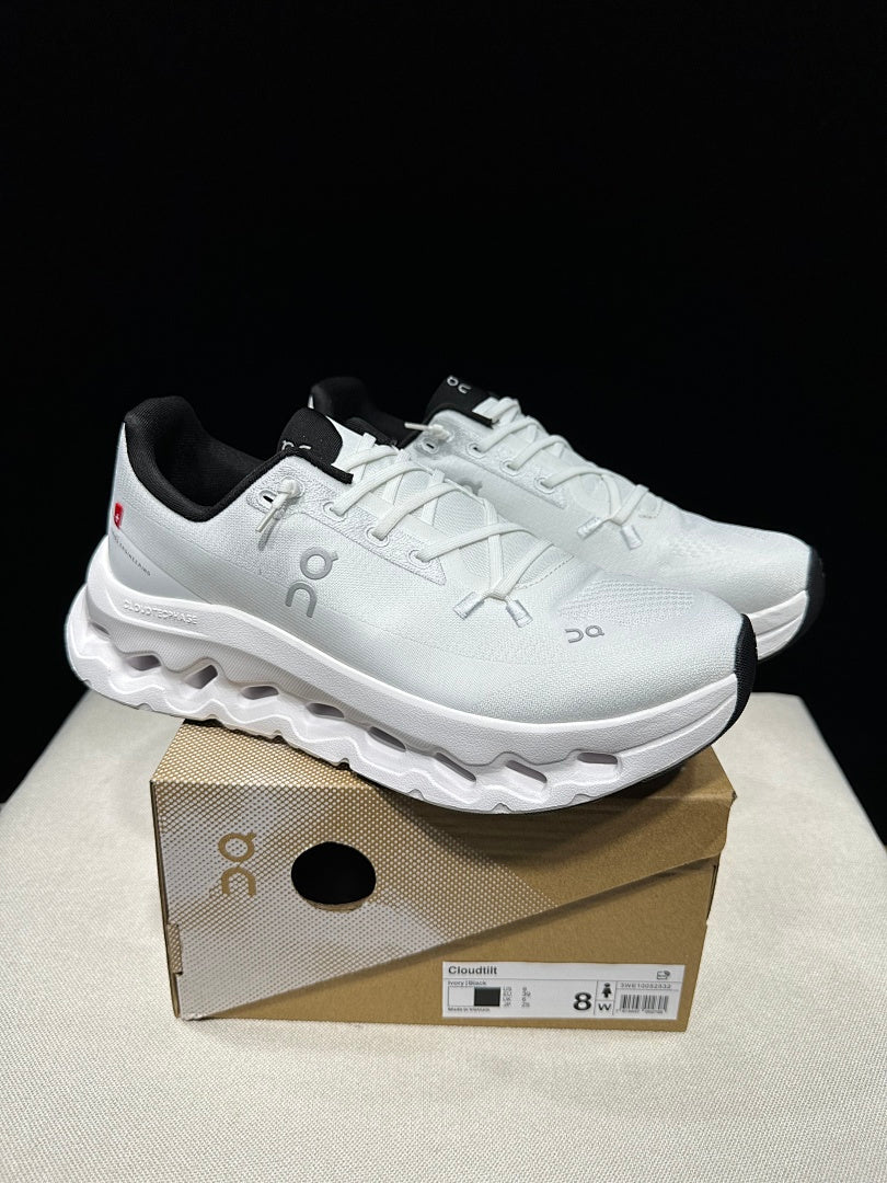Ivory and Black On Cloudtilt Sneakers - product image from the listing.